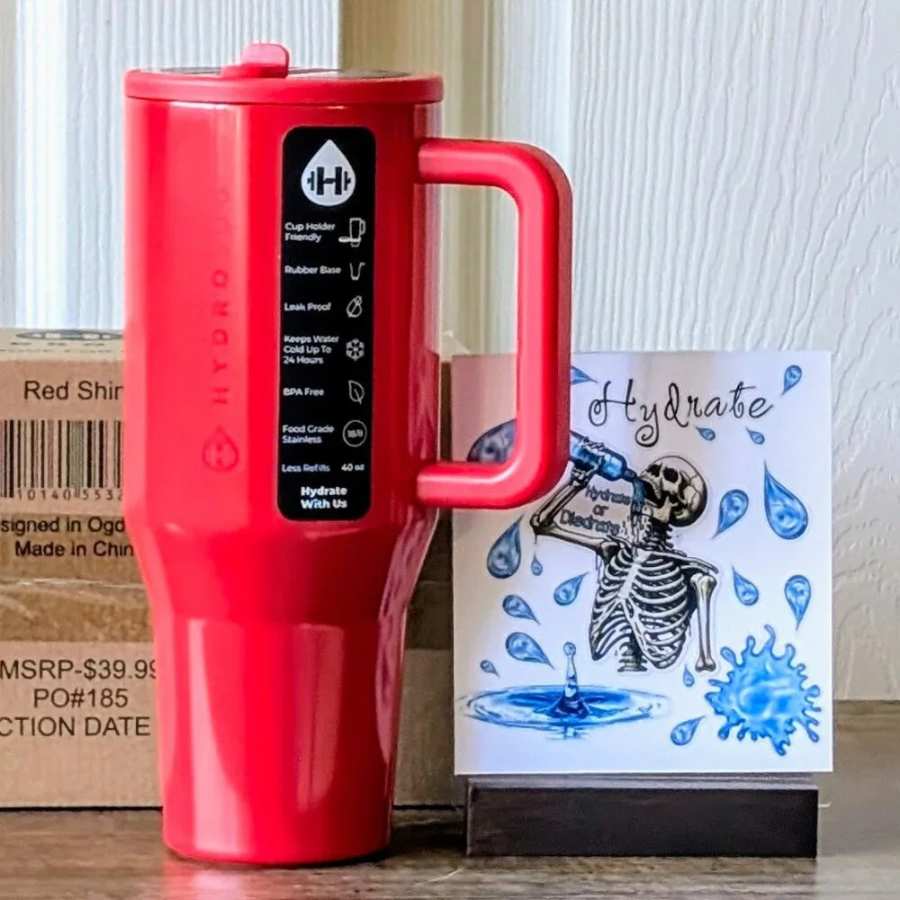 NWT LIMITED EDITION HydroJug 40oz Traveler, ❤️ RED SHINE ❤️ - Picture 2 of 8